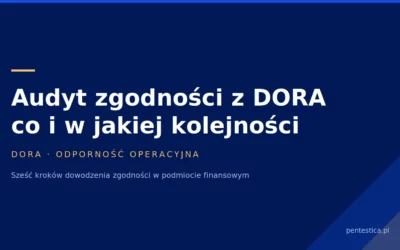 Audyt zgodności z DORA: co sprawdza się w podmiocie finansowym i w jakiej kolejności