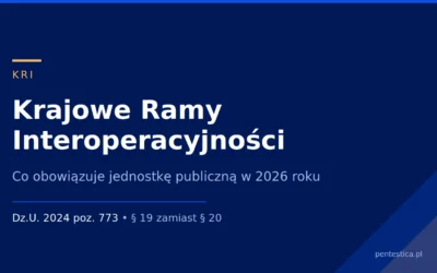 Krajowe Ramy Interoperacyjności: co obowiązuje jednostkę publiczną w 2026 roku